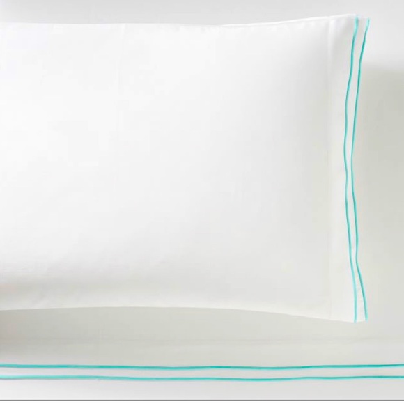 Pottery Barn Teen Other - Pottery Barn sham Parker PB teen embroidered Standard Sham Pool Turquoise Blue